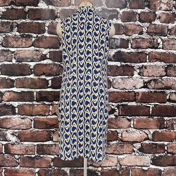 CAbi Midi Amour Dress Collar Buttons Heart Link Blue Size Small S - Picture 8 of 15